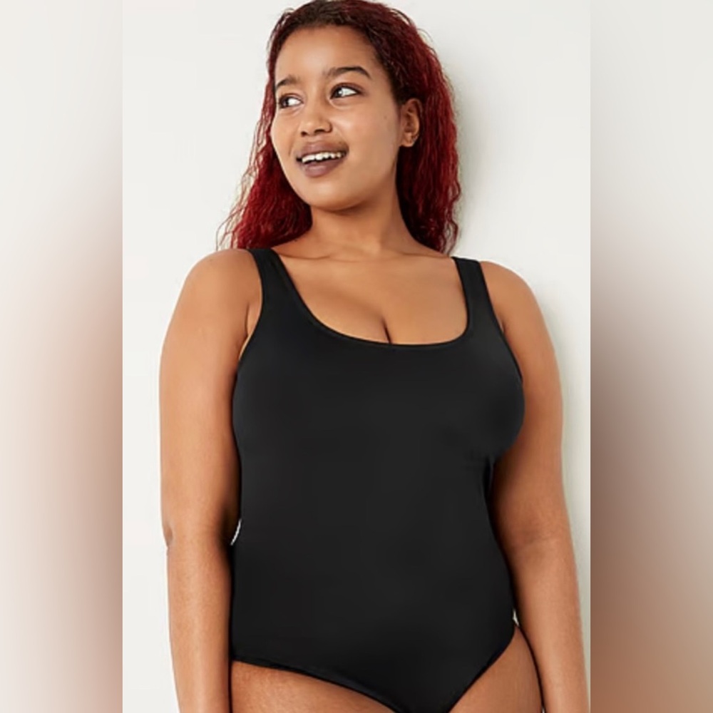 VS PINK black scoop one piece swimsuit SIZE M